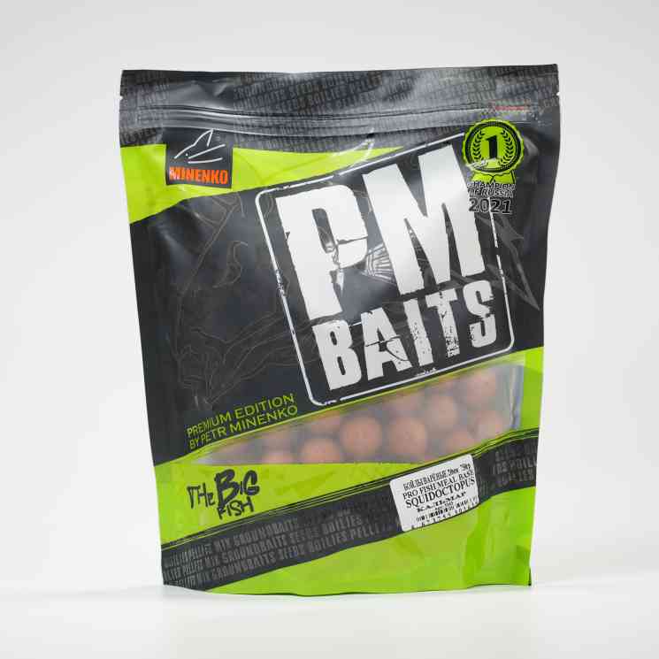 Бойлы варёные MINENKO (Кальмар / Осьминог) PRO FISH MEAL SQUIDOCTOPUS 20мм (Zip-lock)