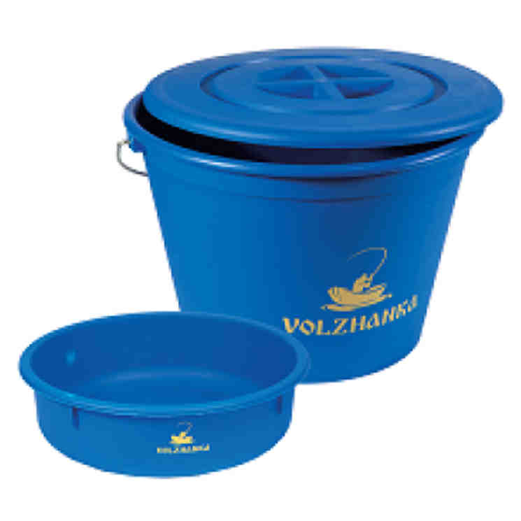 Купить Ведро пластиковое Volzhanka на 25 литров с крышкой и тазиком